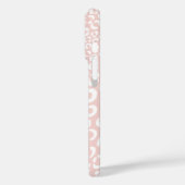 Modernes, pastellrosa Leopardenmuster Case-Mate iPhone Hülle (Rückseite / Links)