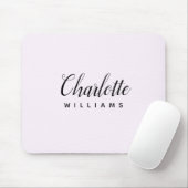 Modernes, pastellrosa Monogramm-Mausrad Mousepad (Mit Mouse)