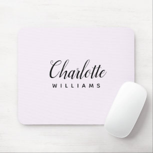 Modernes, pastellrosa Monogramm-Mausrad Mousepad