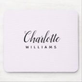 Modernes, pastellrosa Monogramm-Mausrad Mousepad (Vorne)