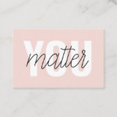 Modernes, pastellrosa Pink zählt zu den Inspiratio Visitenkarte (Vorderseite)