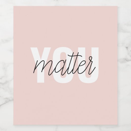 Modernes, pastellrosa Pink zählt zu den Inspiratio Weinetikett (Einzelnes Label)