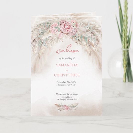 Modernes Pastellrosa-Rosa-Pampelmuse Programm (Vorderseite)