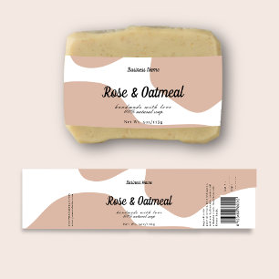 Modernes, pastellrosa Seifendesign Wasserflaschenetikett