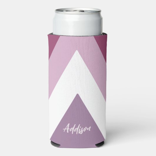 Modernes Pastellrosa Selters Dosenkühler (Seltzer Rückseite)