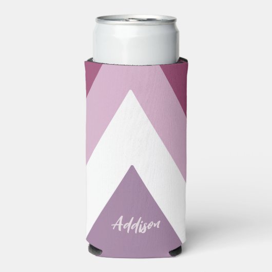 Modernes Pastellrosa Selters Dosenkühler (Seltzer Vorderseite)