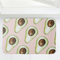 Modernes pastellrosa und grünes Avocado-Muster