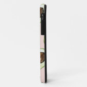 Modernes pastellrosa und grünes Avocado-Muster Case-Mate iPhone Hülle (Hinten/Links)