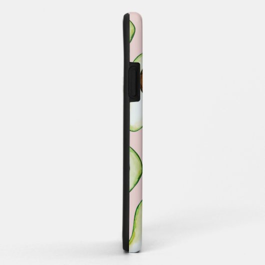 Modernes pastellrosa und grünes Avocado-Muster Case-Mate iPhone Hülle (Hinten/Rechts)