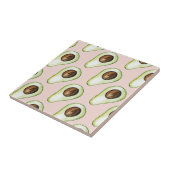 Modernes pastellrosa und grünes Avocado-Muster Fliese (Seite)