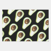 Modernes pastellrosa und grünes Avocado-Muster Geschenkpapier Set (Vorderseite 3)