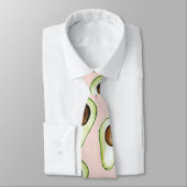 Modernes pastellrosa und grünes Avocado-Muster Krawatte (Gebunden)