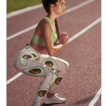 Modernes pastellrosa und grünes Avocado-Muster Leggings<br><div class="desc">Modernes pastellrosa und grünes Avocado-Muster</div>