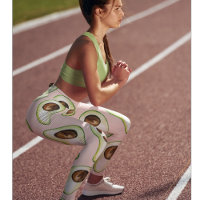 Modernes pastellrosa und grünes Avocado-Muster