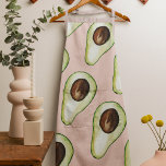 Modernes pastellrosa und grünes Avocado-Muster Schürze<br><div class="desc">Modernes pastellrosa und grünes Avocado-Muster</div>
