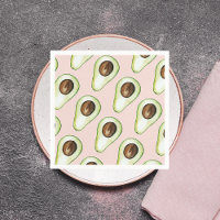 Modernes pastellrosa und grünes Avocado-Muster