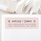 Modernes, pastellrosafarbenes Rücksendesiegel (Insitu)