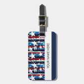 Modernes Patriotic USA Flag Gepäckanhänger (Vorderseite vertikal)
