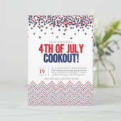 Modernes patriotisches 4. der einladung (Stehend Vorderseite)