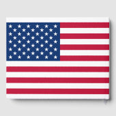 Modernes Patriotisches Amerikanisches Flag Gedenkf Gästebuch (Rückseite)