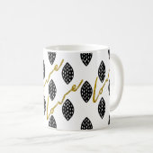 Modernes Pattern Gold-Liebe Kaffeetasse (VorderseiteRechts)