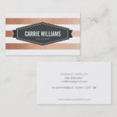 MODERNES PATTERN-Streifen aus grauem Abzeichen Visitenkarte (Vorne/Hinten)