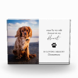 Modernes Päw Print Beileid Bereavement Pet Memoria Fotoblock