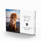 Modernes Päw Print Beileid Bereavement Pet Memoria Fotoblock (Rechts)