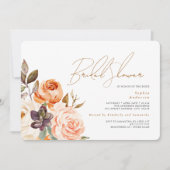 Modernes Peach Blush Brautparty Einladung (Vorderseite)