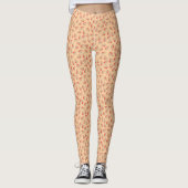 Modernes Peach Flick Muster Leggings (Vorderseite)