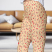 Modernes Peach Flick Muster Leggings