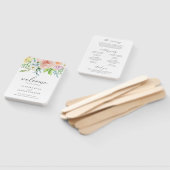 Modernes peach floral Elegantes Hochzeitsprogramm Fächer (Non-assembled)