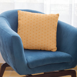 Modernes Peach Orange Geometric Japanisches Muster Kissen