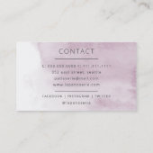 Modernes Peach Watercolor Blumengebäck Konditorei  Visitenkarte (Rückseite)