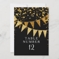 Modernes Pennant-Banner mit Glitzer Falling Confet