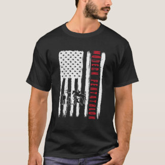Modernes Pentathlon USA Team US-Flagge US-Männer z T-Shirt