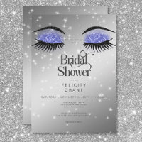 Modernes Periwinkle Blue Glam Eyes Brautparty