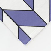 Modernes Periwinkle Herringbone Zickzack Muster Fleecedecke (Ecke)