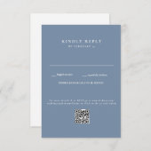 Modernes Periwinkle Wedding QR Code UAWG RSVP Karte (Vorne/Hinten)