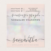 Modernes Perle Nacre ombre erröten Augenfürsorge Visitenkarten (Außenseite Aufgefaltet)