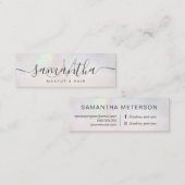 Modernes Perle Nacre ombre erröten Make-uphaar Mini Visitenkarte (Vorne/Hinten)