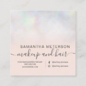 Modernes Perle Nacre ombre erröten Rosa hallo Quadratische Visitenkarte (Rückseite)