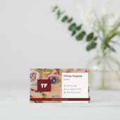 Modernes Perlenhandwerk | Einfach Visitenkarte (Stehend Vorderseite)