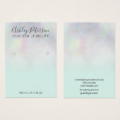 Modernes Perlnacre ombre aquamarin Ohrring (Vorne & Hinten)