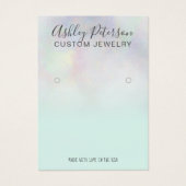 Modernes Perlnacre ombre aquamarin Ohrring (Vorderseite)