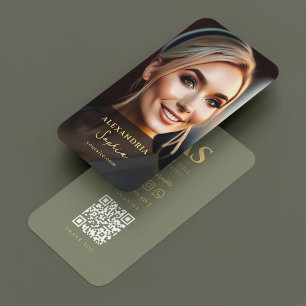 Modernes Personal Branding Foto Sage Beruflich Visitenkarte