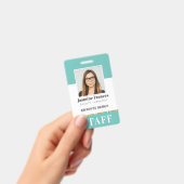 MODERNES PERSONAL FOTO ID arbeitet chic design min Ausweis (Handheld)