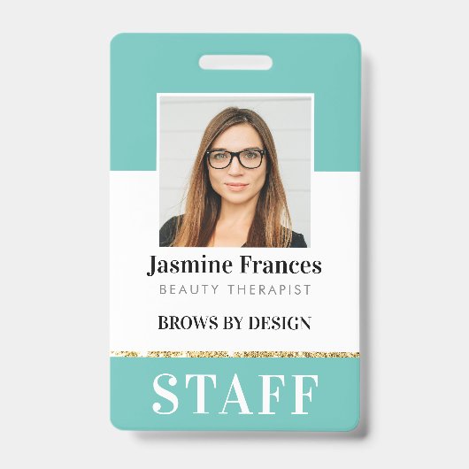 MODERNES PERSONAL FOTO ID arbeitet chic design min Ausweis (Vorderseite)