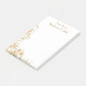 Modernes Personal Stationery Liquid Gold Abstrakt Post-it Klebezettel (angewinkelt)