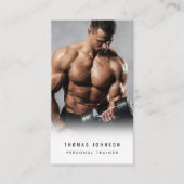 Modernes Personal Trainer Fitness Athlete Foto Visitenkarte (Vorderseite)